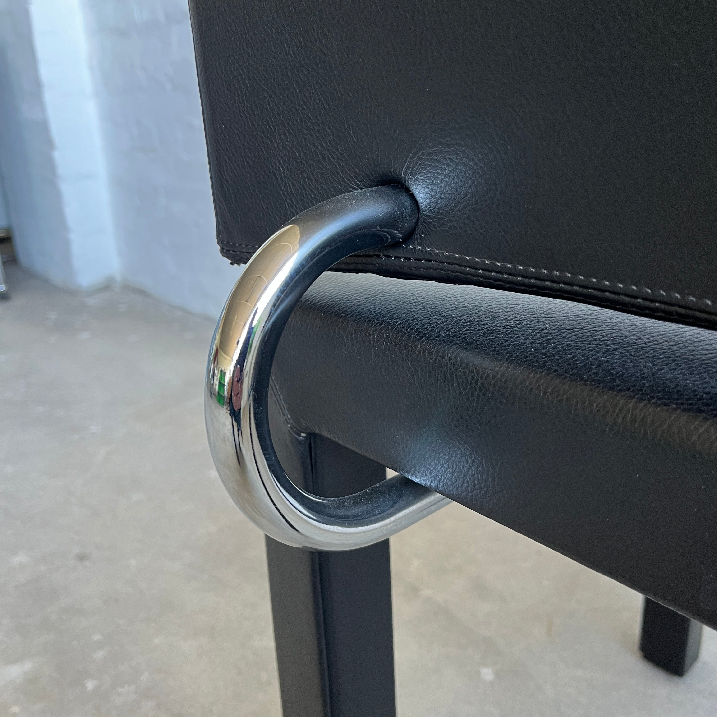 B+B Italia - Arcadia - Stuhl - Leder Schwarz - Image 11