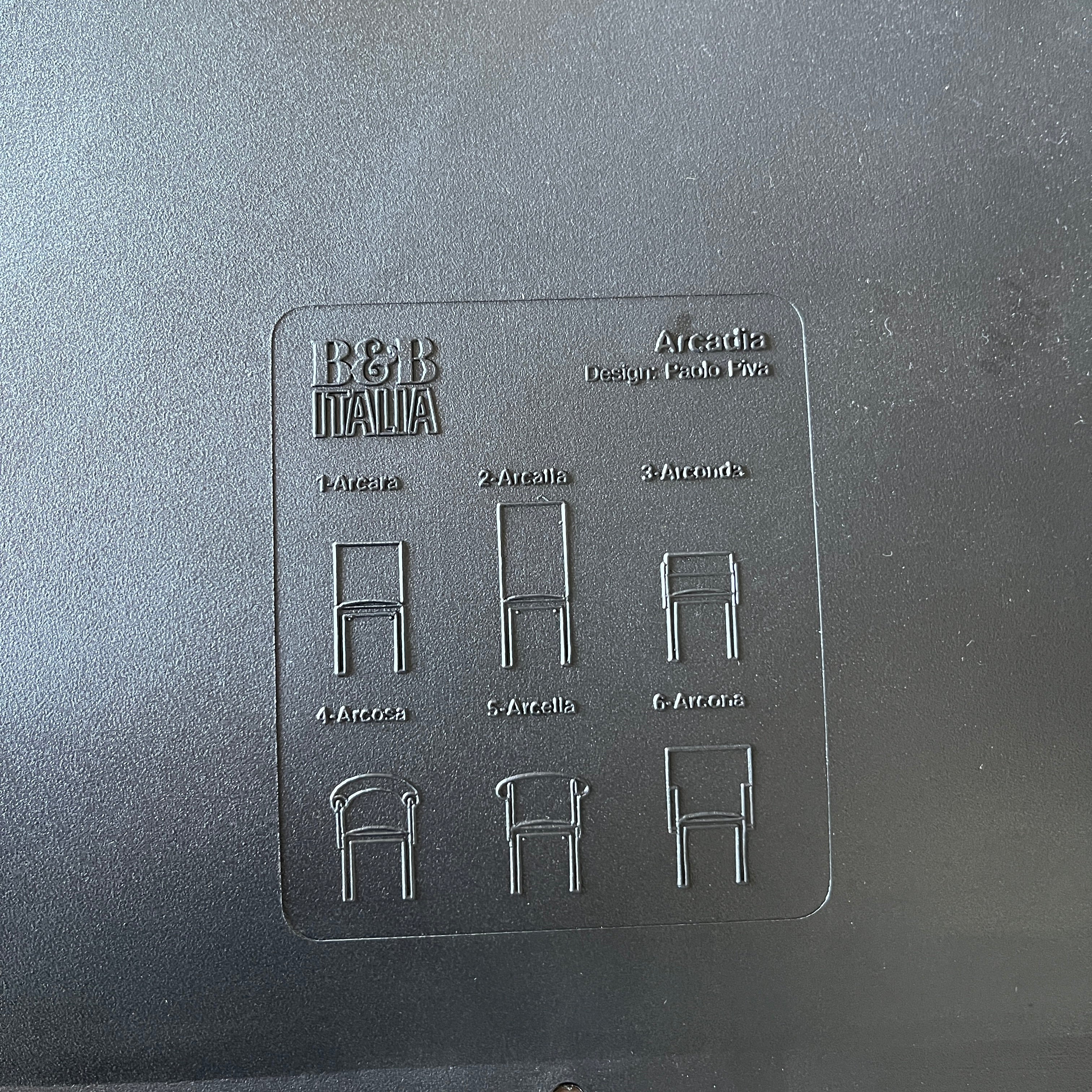 B+B Italia - Arcadia - Stuhl - Leder Schwarz - Image 12