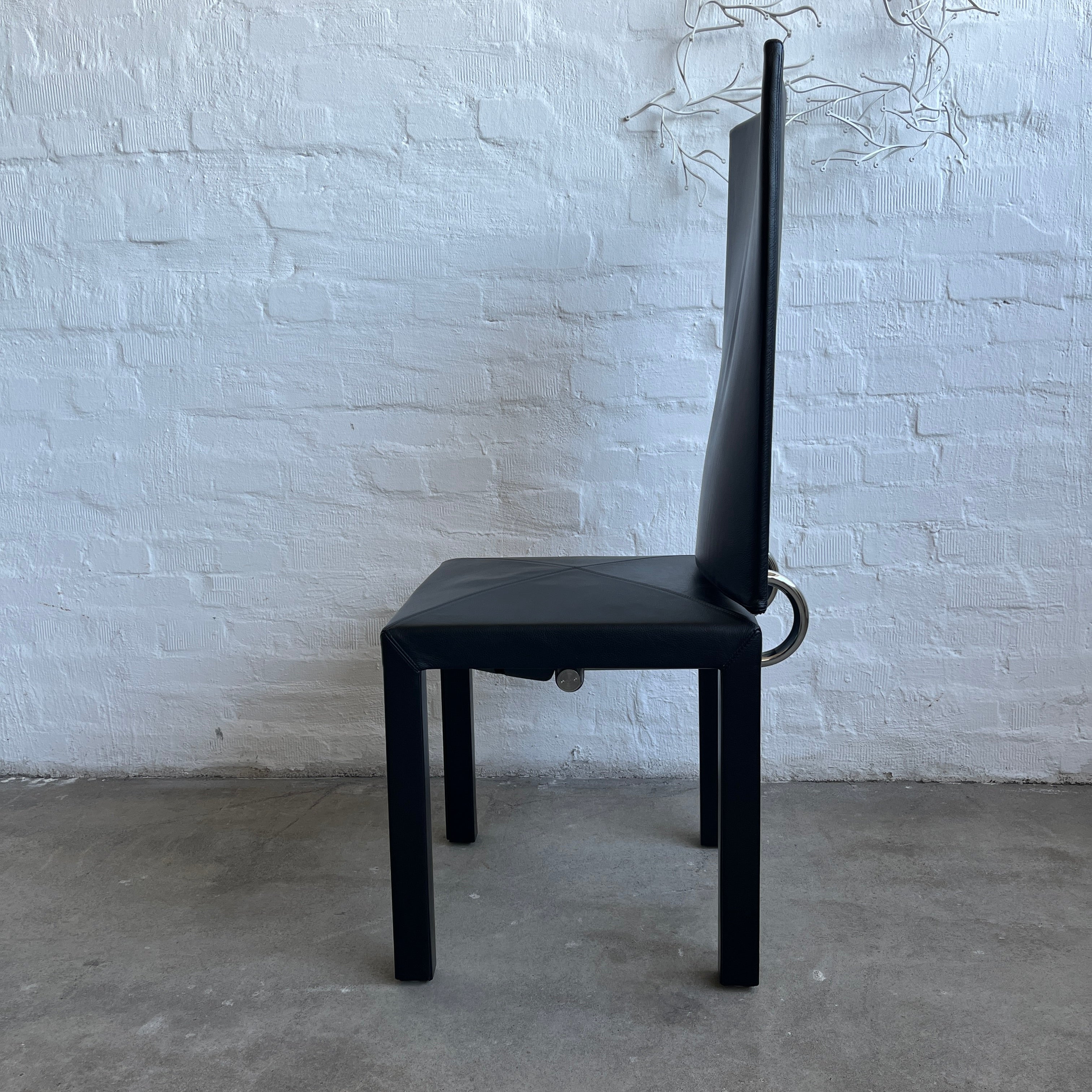 B+B Italia - Arcadia - Stuhl - Leder Schwarz - Image 3