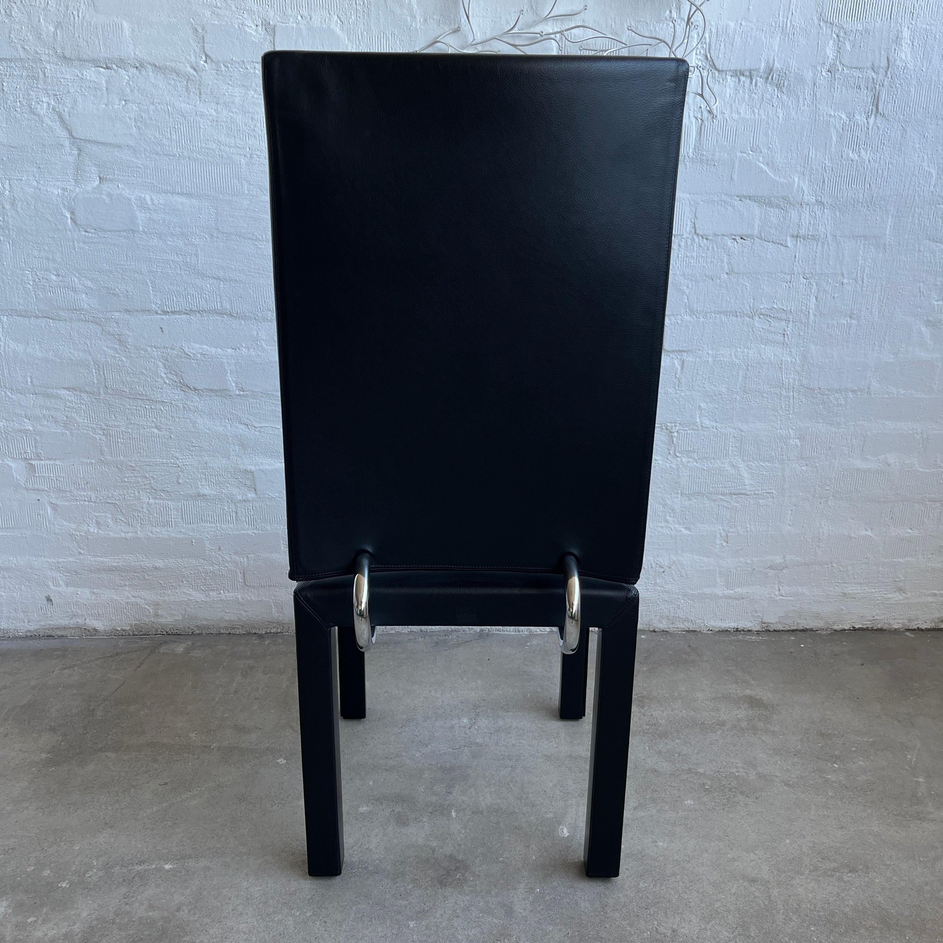 B+B Italia - Arcadia - Stuhl - Leder Schwarz - Image 4