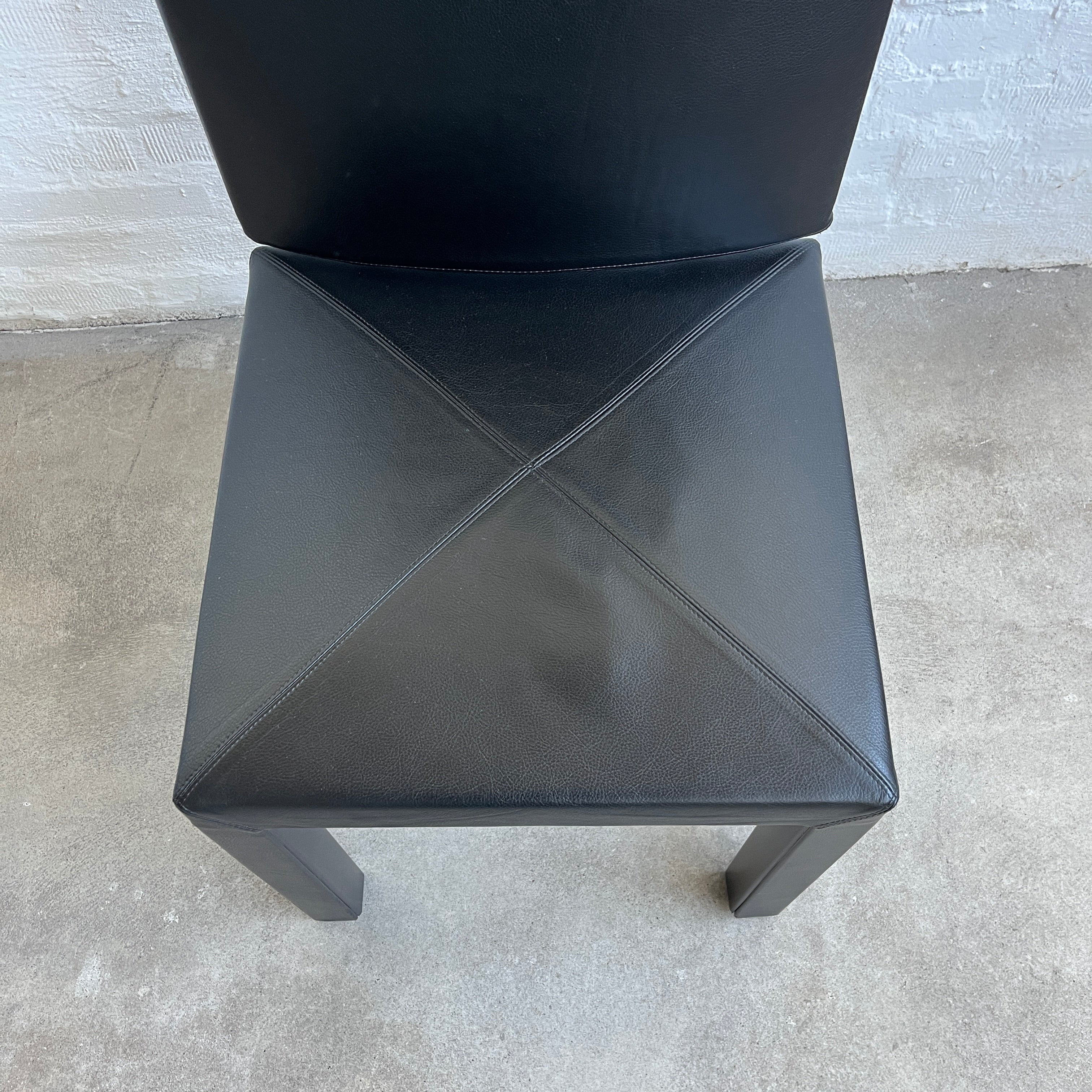 B+B Italia - Arcadia - Stuhl - Leder Schwarz - Image 5