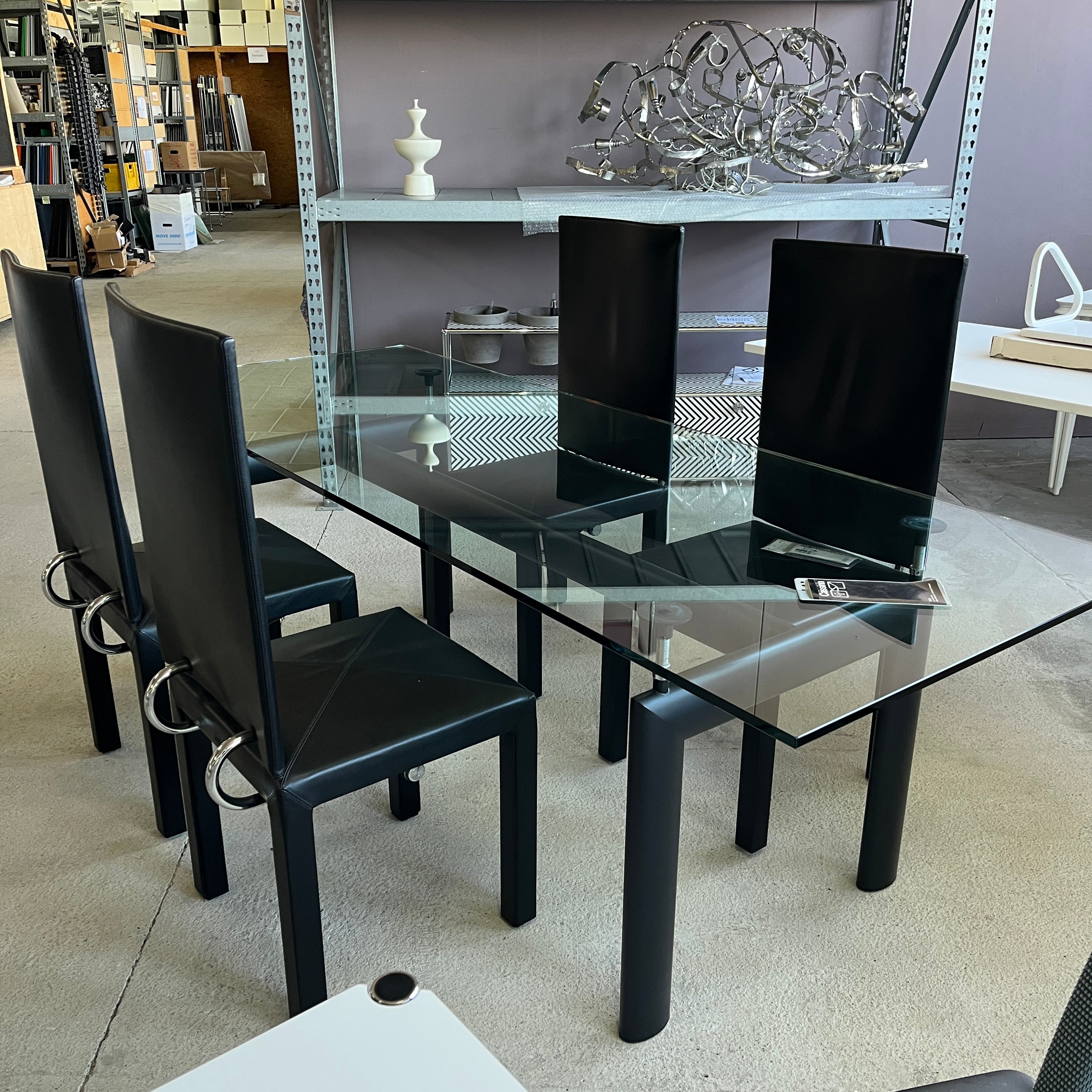 B+B Italia - Arcadia - Stuhl - Leder Schwarz - Image 6