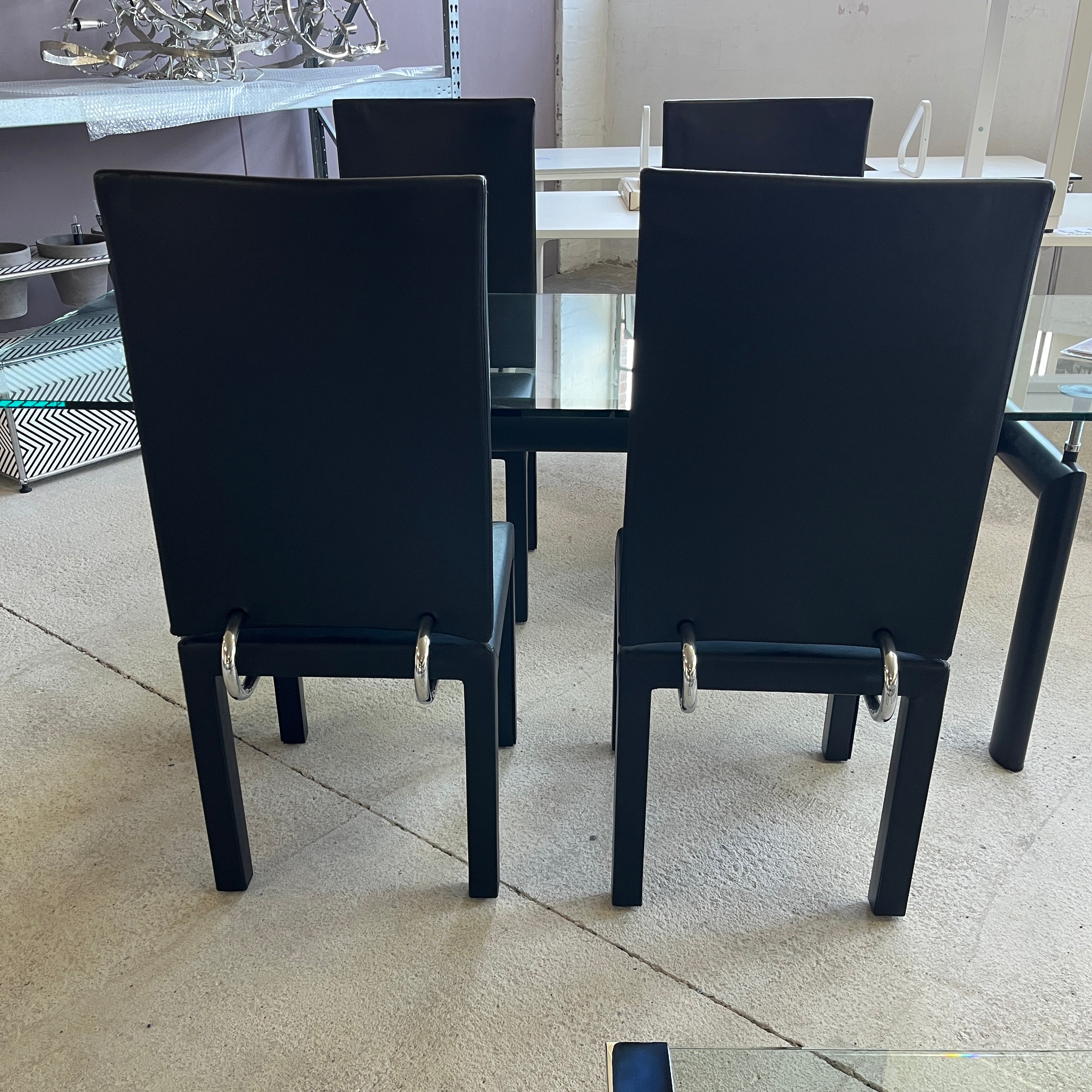 B+B Italia - Arcadia - Stuhl - Leder Schwarz - Image 7