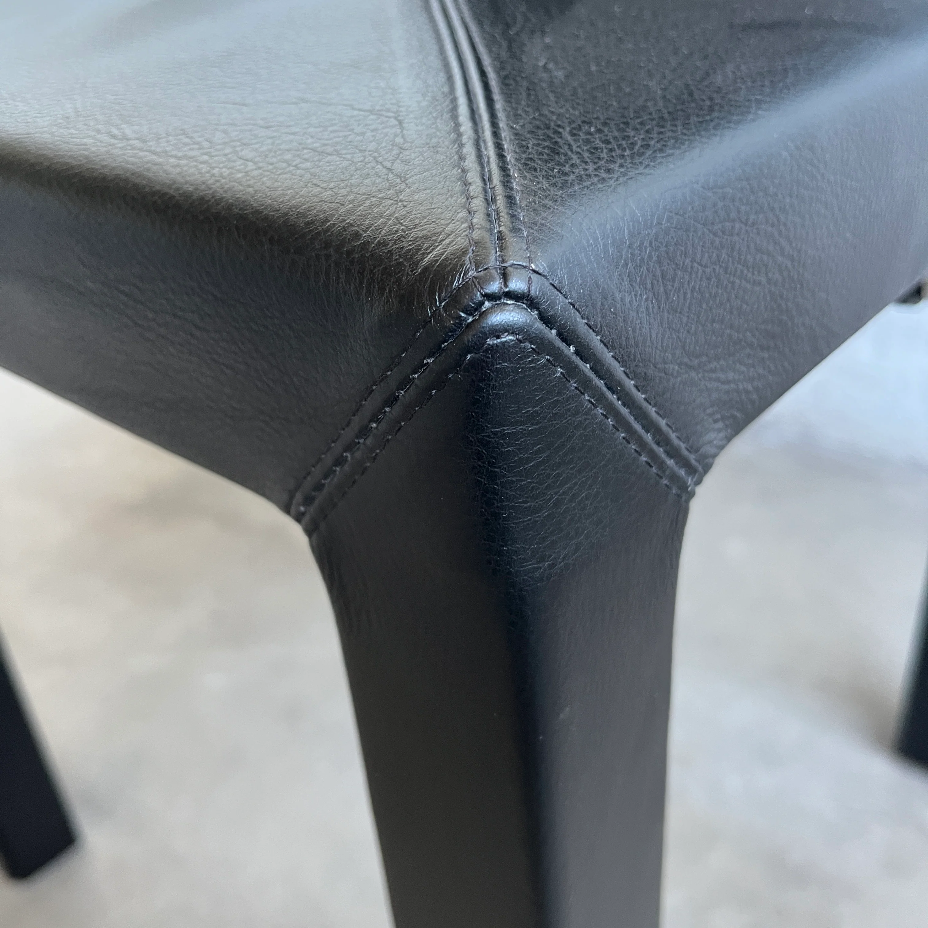 B+B Italia - Arcadia - Stuhl - Leder Schwarz - Image 8