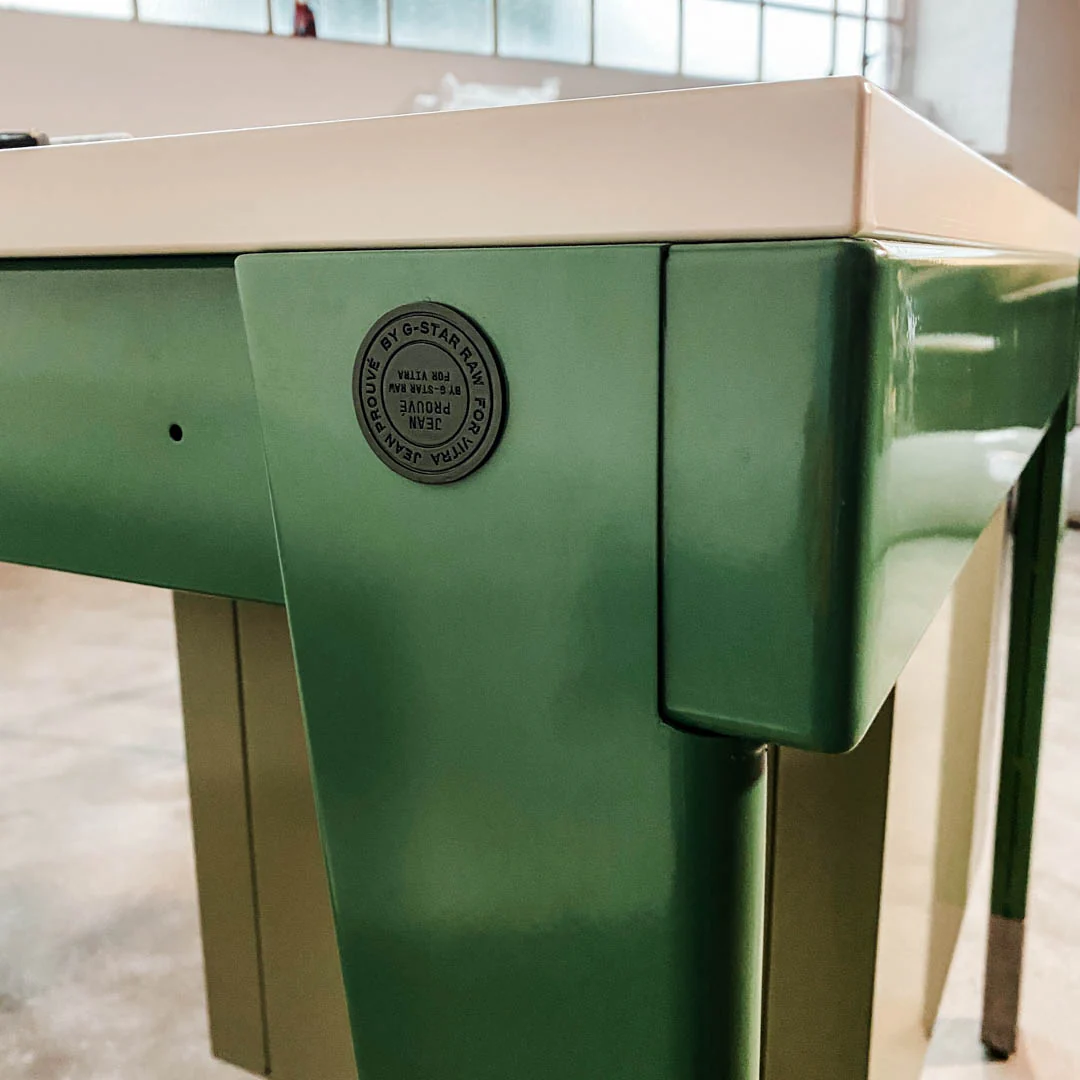 Vitra - Bureau Métallique Raw Edition - Sekretär/Schreibtisch - grün/weiß - Jean Prouvé - sehr guter gebrauchter Zustand - Image 11