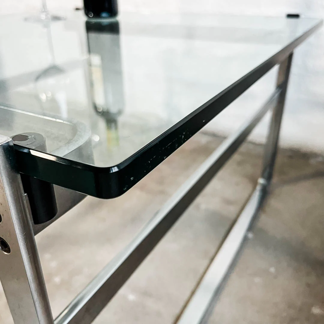 Walter Knoll - Fabricius Side Table - Glas/Mattchrom - Preben Fabricius - guter gebrauchter Zustand - Image 6