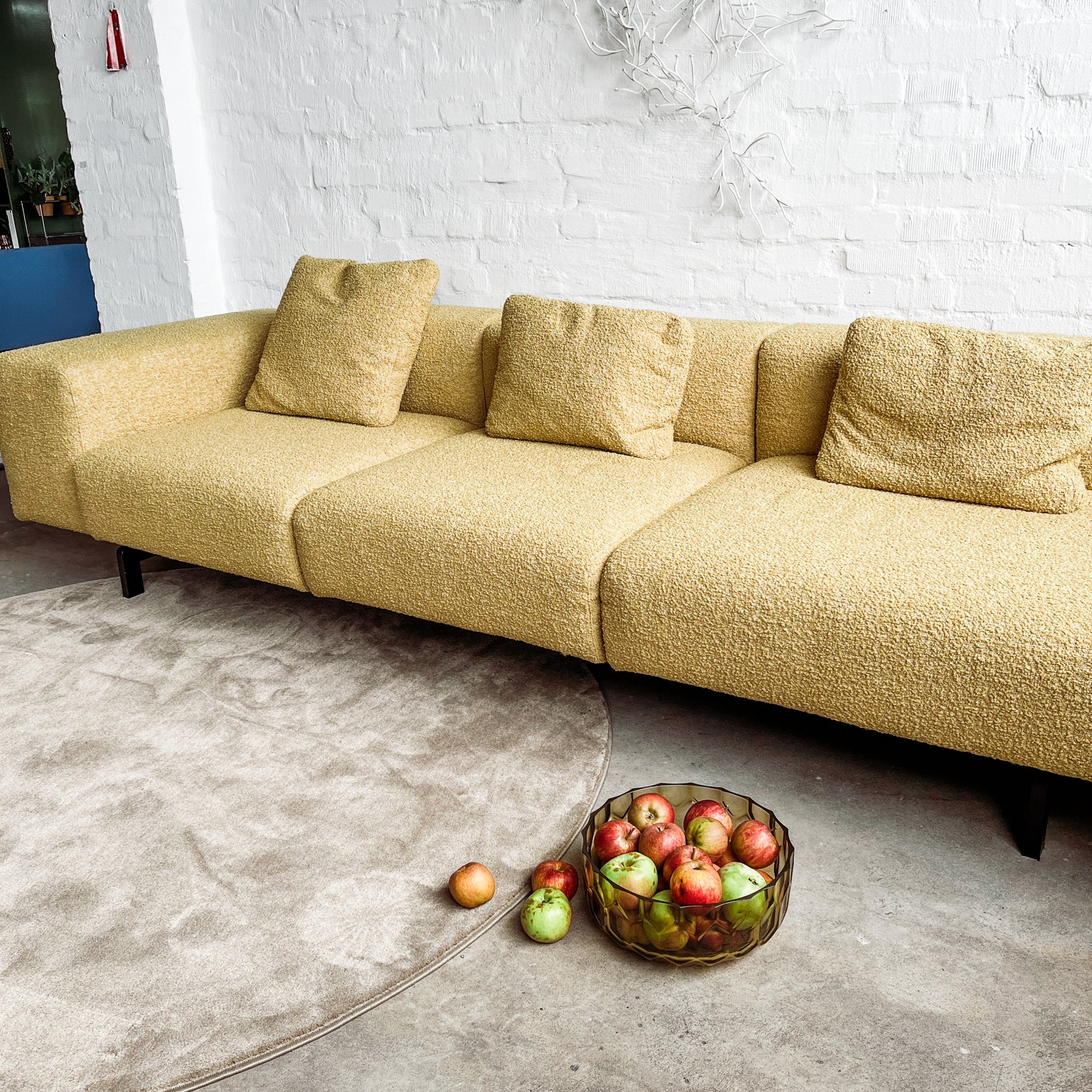 Kartell - Sofa Largo - Curly Acid Yellow - Piero Lissoni - NEU - Image 3