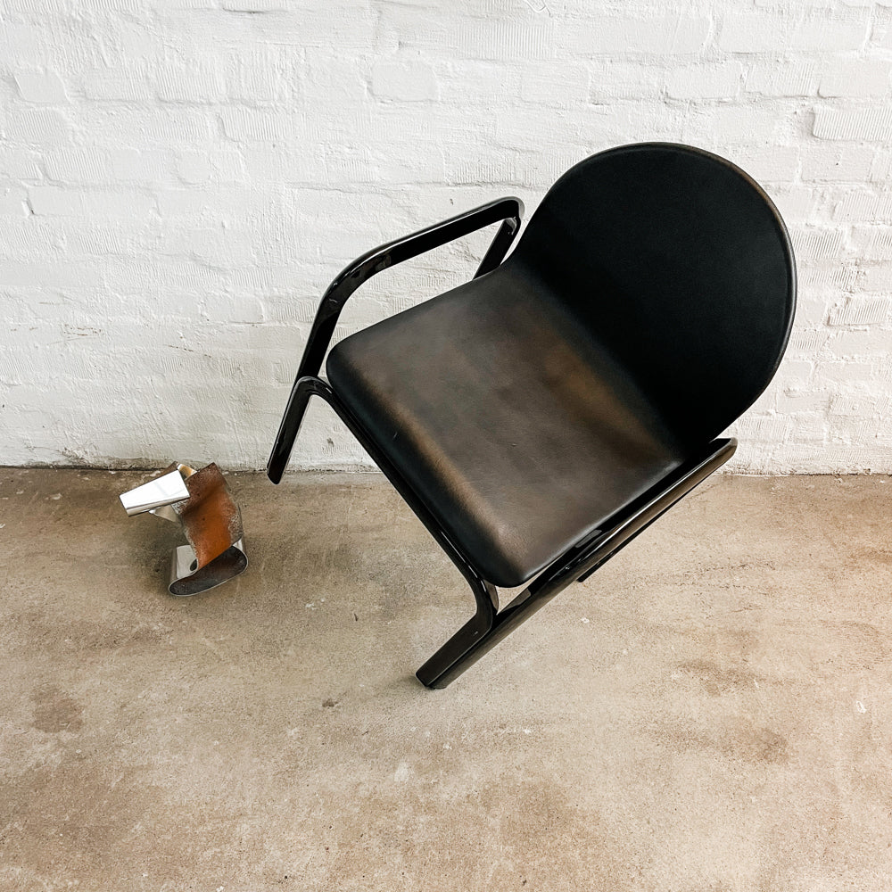 Knoll International - Orsay - Armlehnenstuhl - Gae Aulenti - schwarz - guter gebrauchter Zustand - Image 4