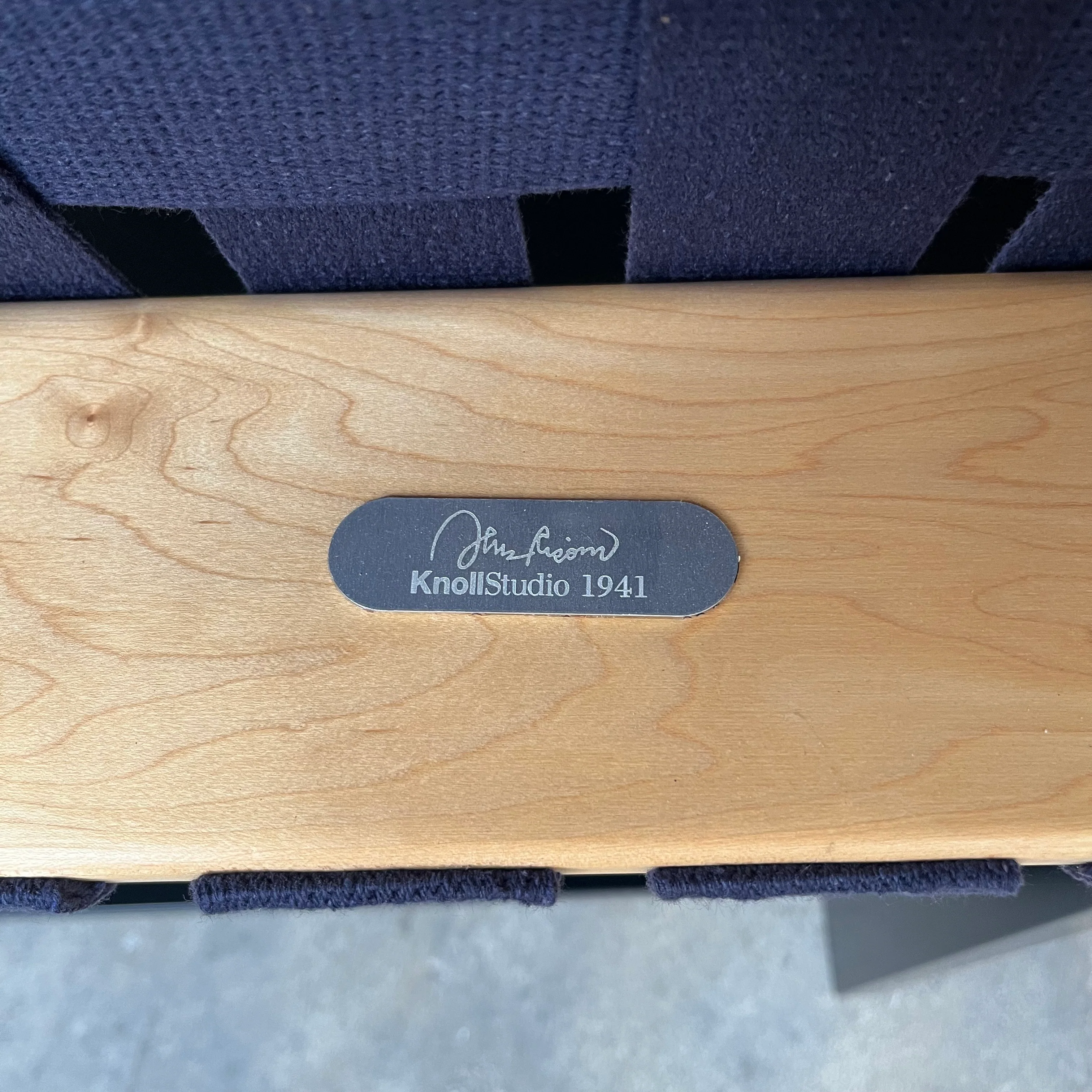 Knoll International - Risom 666 - Stuhl - dunkelblau - Jens Risom - gebrauchter TOP Zustand - Image 10