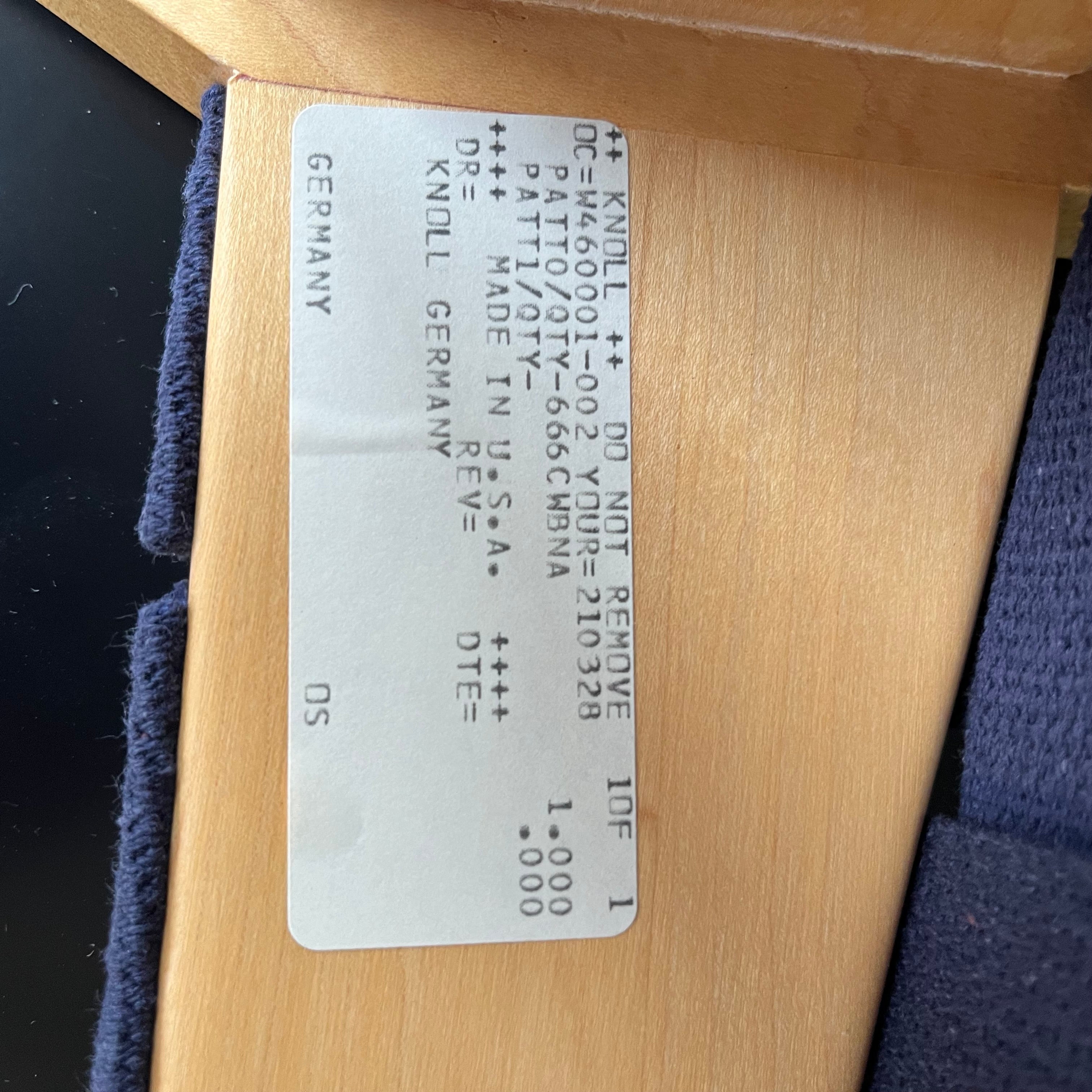 Knoll International - Risom 666 - Stuhl - dunkelblau - Jens Risom - gebrauchter TOP Zustand - Image 9