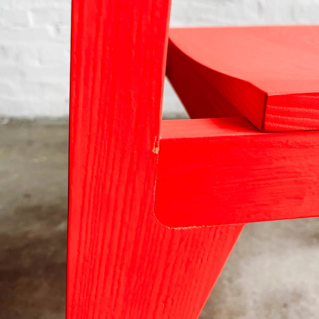 OUT - Schulz - Stuhl - Leuchtrot - NEU - Image 12