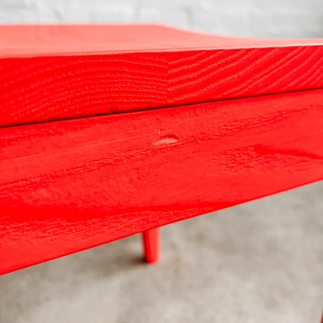 OUT - Schulz - Stuhl - Leuchtrot - NEU - Image 13