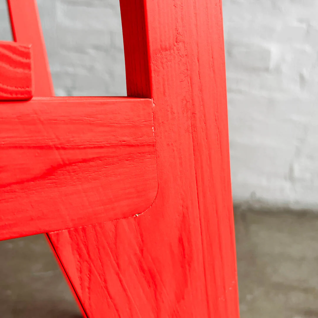 OUT - Schulz - Stuhl - Leuchtrot - NEU - Image 14