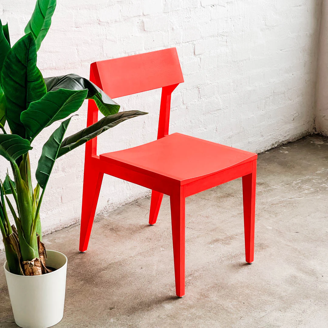 OUT - Schulz - Stuhl - Leuchtrot - NEU - Image 3