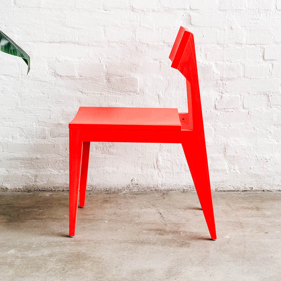 OUT - Schulz - Stuhl - Leuchtrot - NEU - Image 4