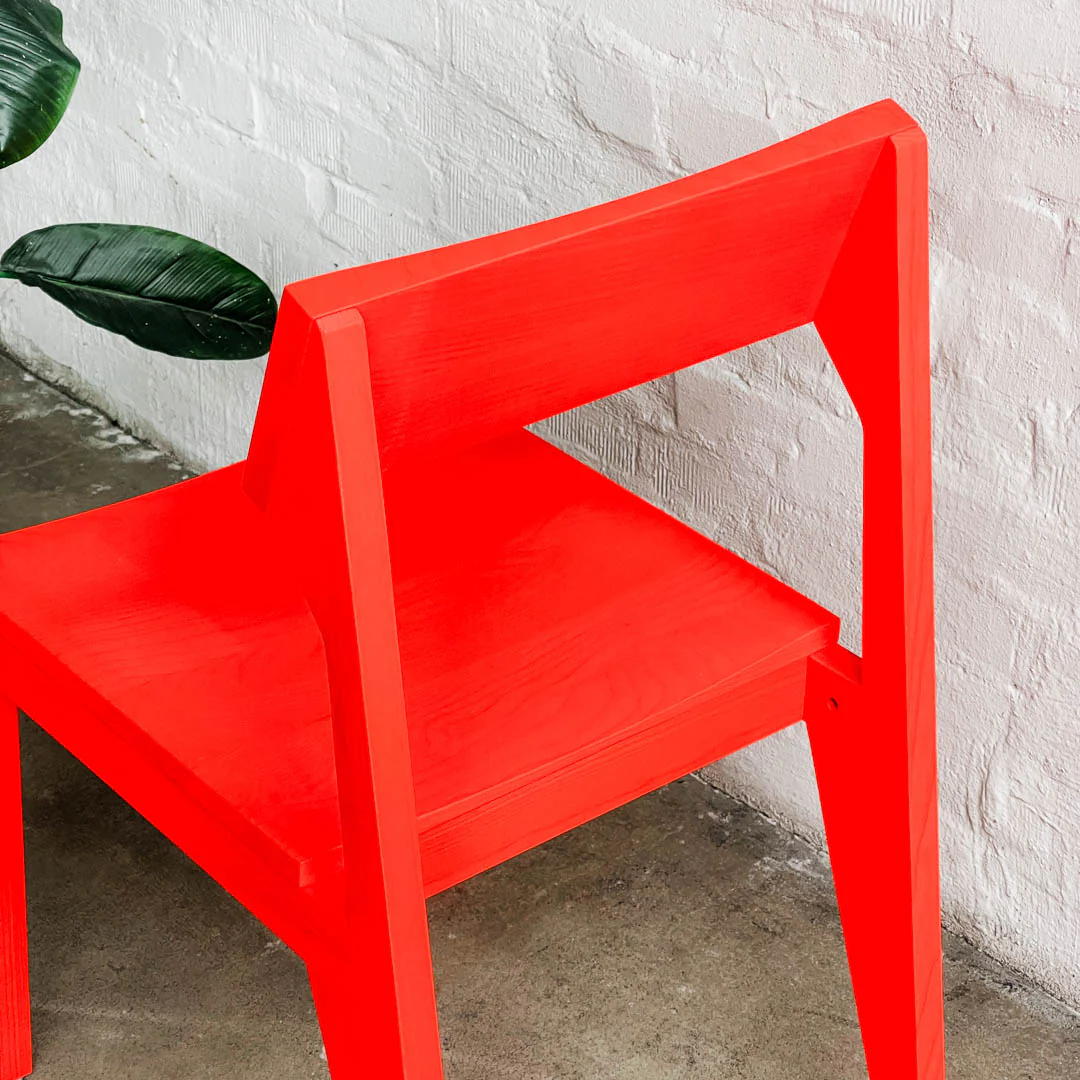 OUT - Schulz - Stuhl - Leuchtrot - NEU - Image 7
