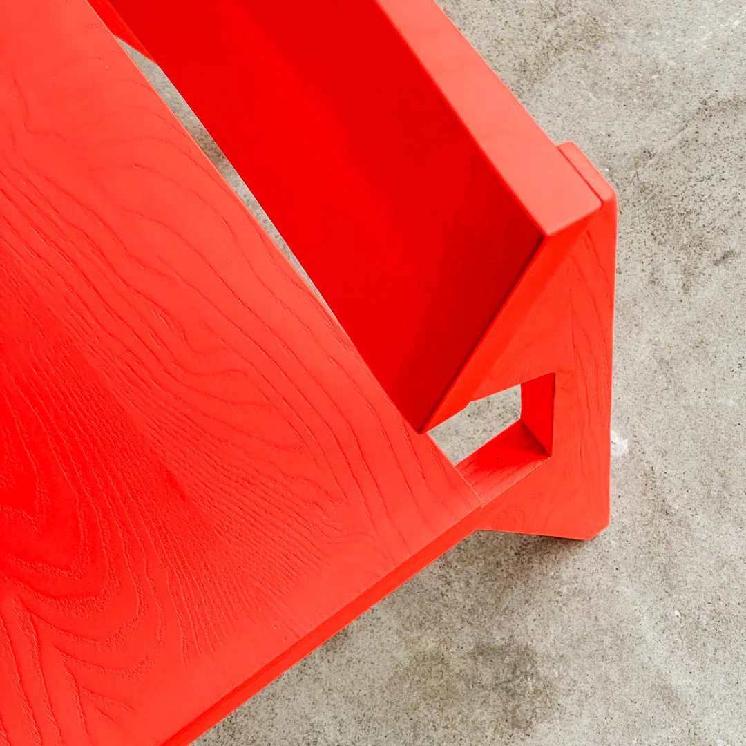 OUT - Schulz - Stuhl - Leuchtrot - NEU - Image 8