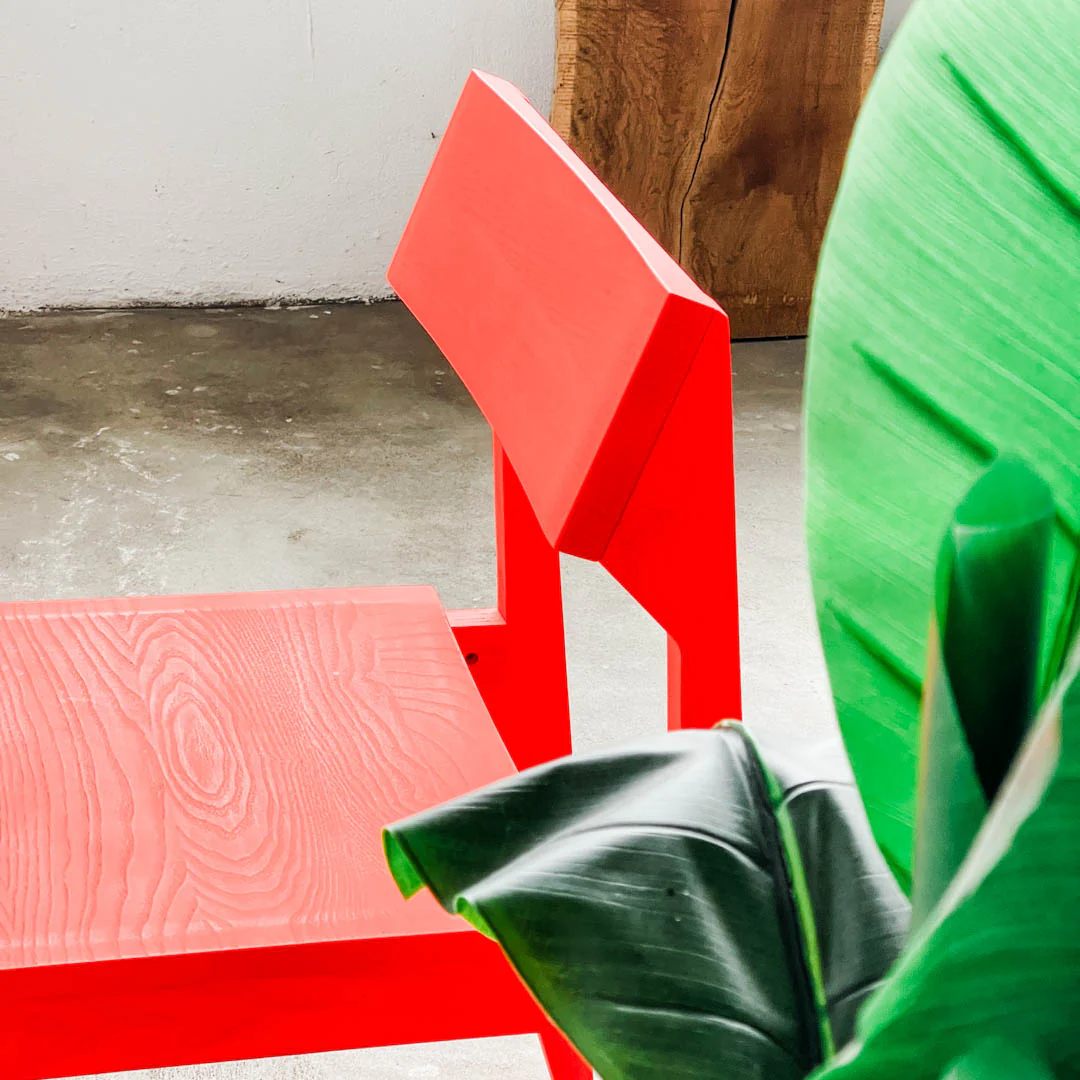 OUT - Schulz - Stuhl - Leuchtrot - NEU - Image 9