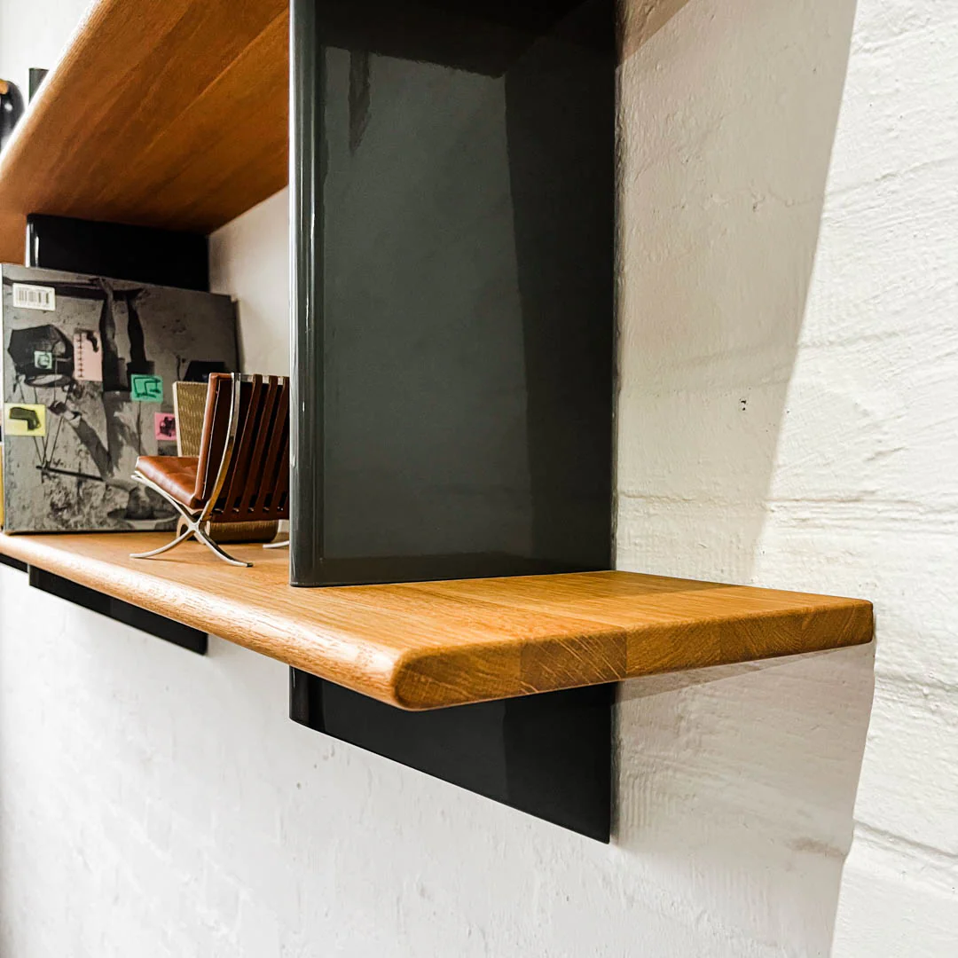 Vitra - Rayonnage Mural Raw Edition - Regal - Eiche/dunkelgrau - Jean Prouvé - gebrauchter TOP Zustand - Image 9