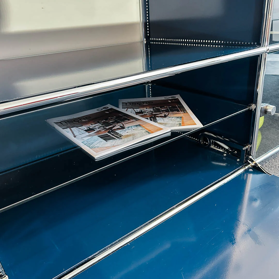 USM Haller - Sideboard/Vitrine - stahlblau - Glas - gebrauchter TOP Zustand - Image 14