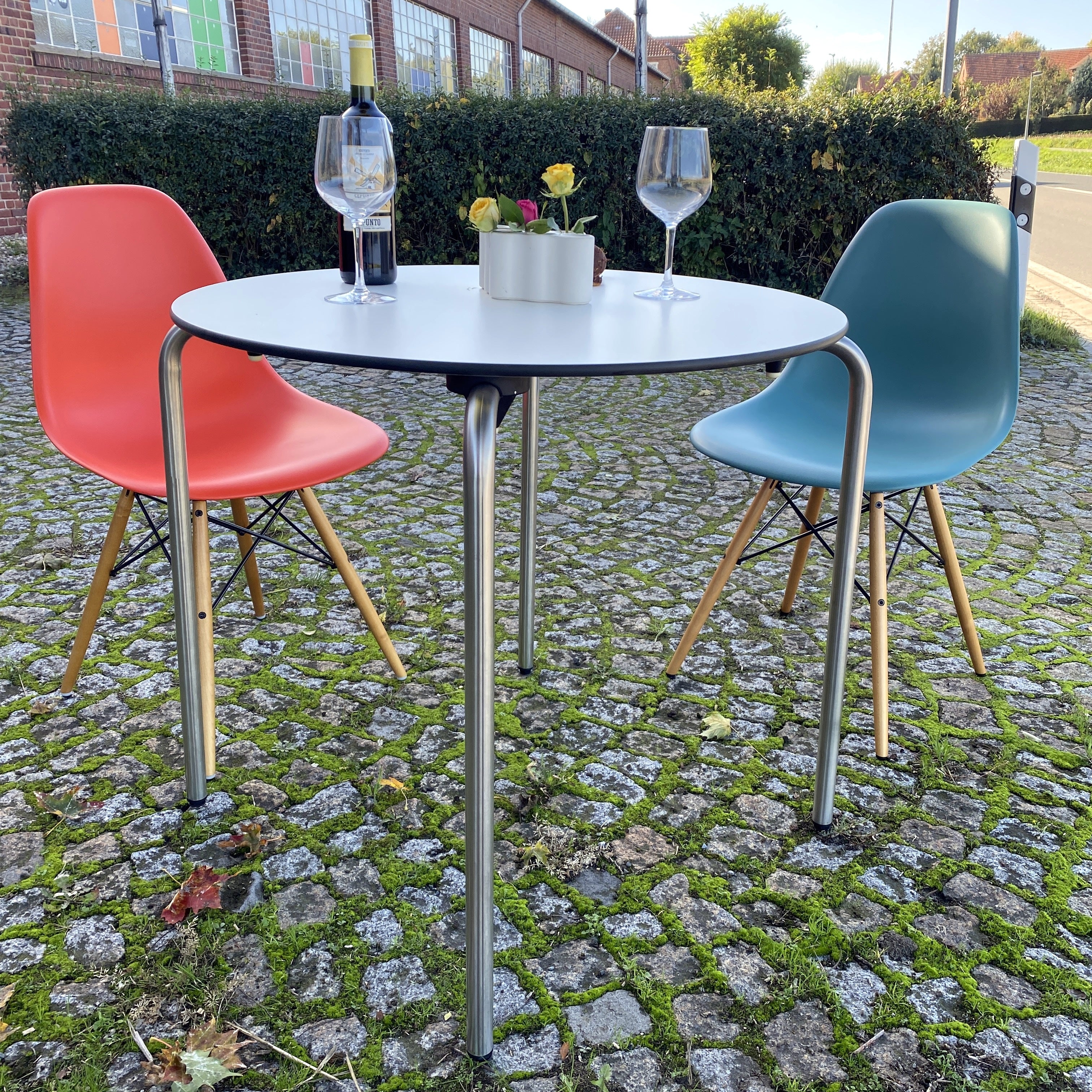 Vitra - Standard Table rund - weiß/Edelstahl - Outdoor - TOP Zustand - Image 5