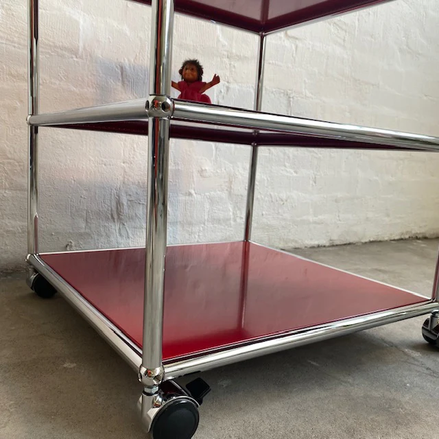USM Haller - Beistellrollwagen - rot - gebrauchte TOP Qualität - Image 3