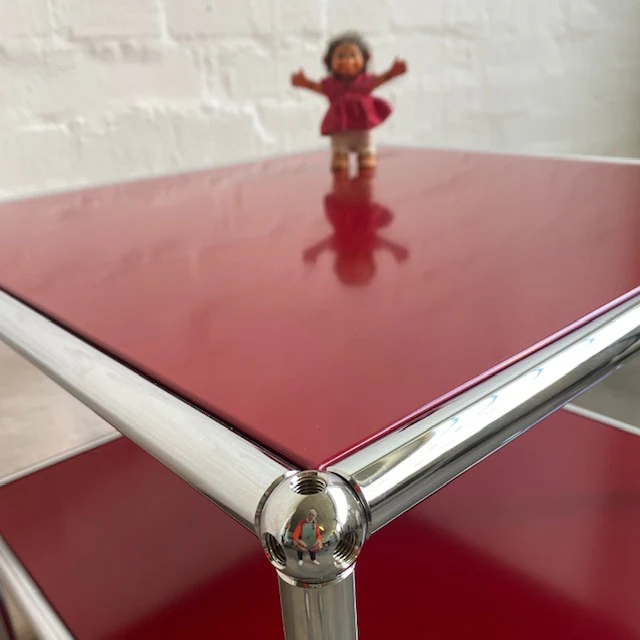 USM Haller - Beistellrollwagen - rot - gebrauchte TOP Qualität - Image 5