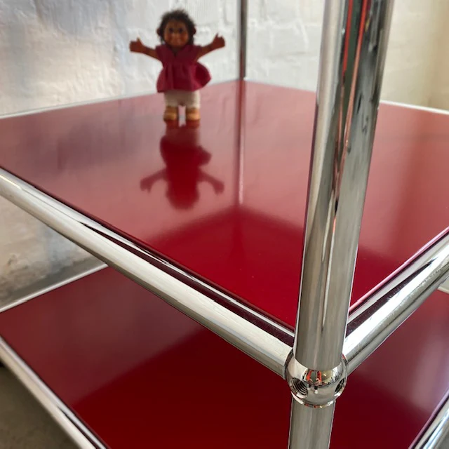 USM Haller - Beistellrollwagen - rot - gebrauchte TOP Qualität - Image 6