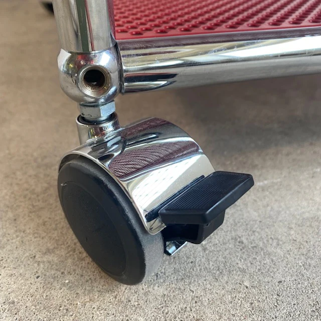 USM Haller - Beistellrollwagen - rot perforiert - gebrauchter TOP Zustand - Image 10