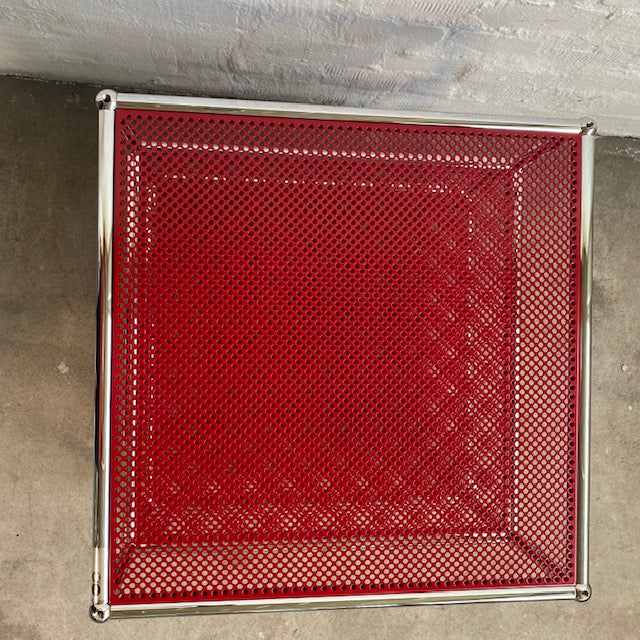 USM Haller - Beistellrollwagen - rot perforiert - gebrauchter TOP Zustand - Image 5