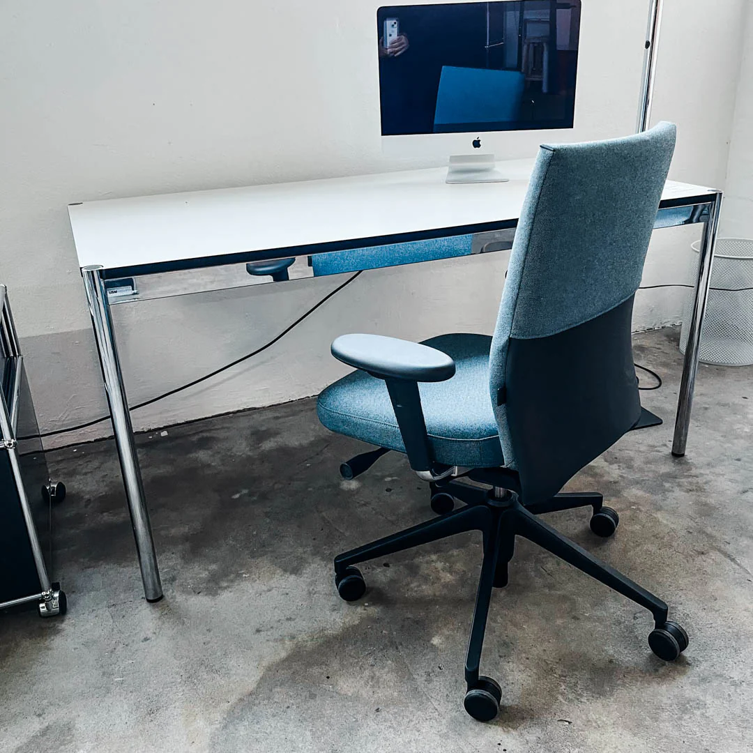 5er Set - Vitra - ID Soft - Bürodrehstuhl - eisblau/schwarz - Antonio Citterio - sehr guter gebrauchter Zustand - Image 12