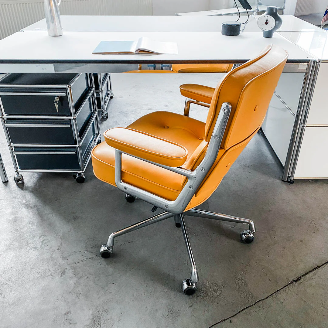 Vitra - Eames Lobby Chair ES 104 - Bürodrehstuhl - Curry - Ray & Charles Eames - gebrauchter TOP Zustand - Image 5