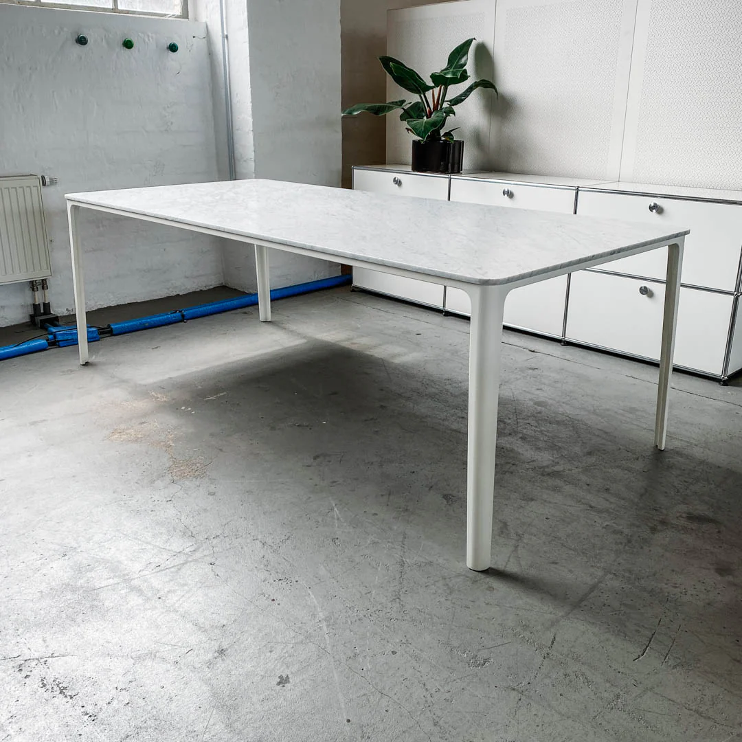 Vitra - Plate Dining Table - Tisch - Marmor weiß - Jasper Morrison - 220 x 100 cm - sehr guter gebrauchter Zustand - Image 3