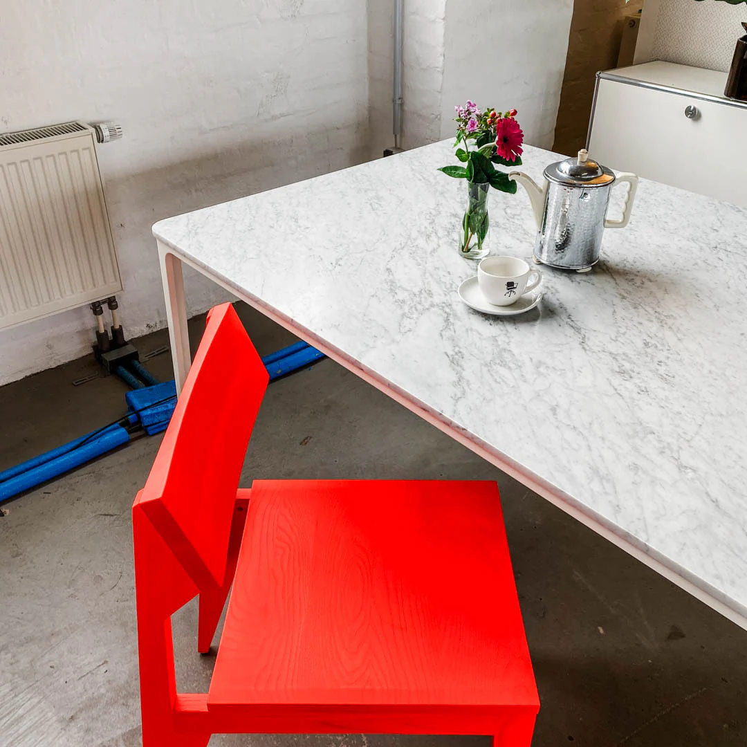 Vitra - Plate Dining Table - Tisch - Marmor weiß - Jasper Morrison - 220 x 100 cm - sehr guter gebrauchter Zustand - Image 6