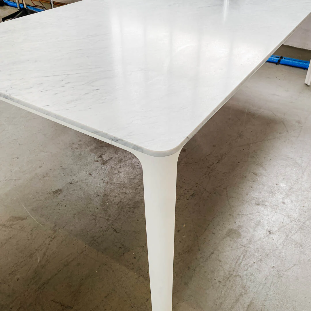 Vitra - Plate Dining Table - Tisch - Marmor weiß - Jasper Morrison - 220 x 100 cm - sehr guter gebrauchter Zustand - Image 7