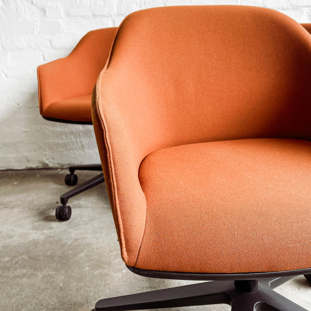 Vitra Bürodrehstuhl Softshell Chair - Stoff cognac - gebrauchter TOP Zustand! - Image 8